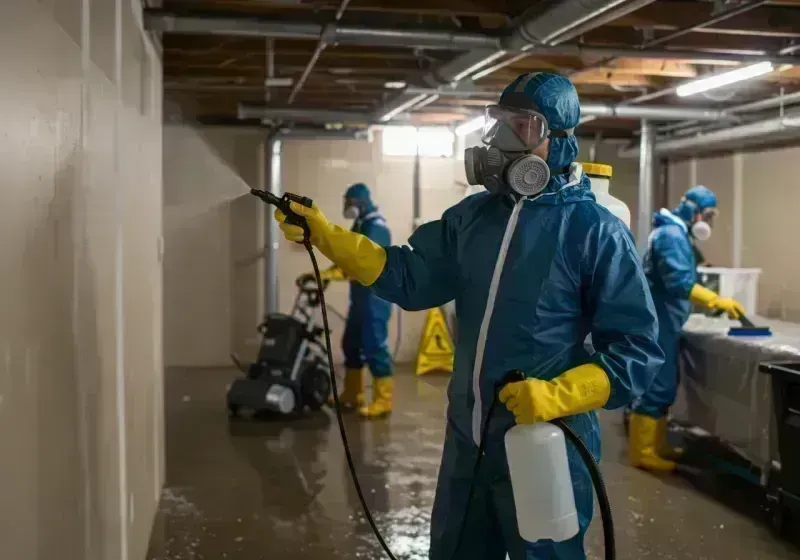 Basement Sanitization and Antimicrobial Treatment process in Woodbridge, NJ